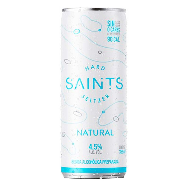 SAINTS HARD SELTZER NATURAL Agua mineralizada 355 ml 4.5°