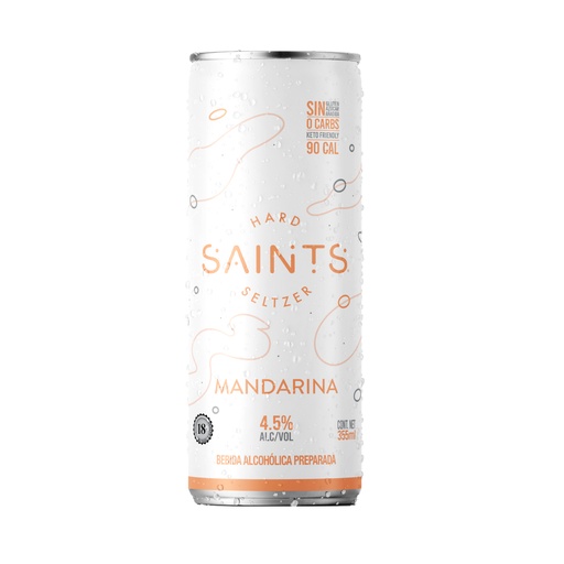 SAINTS HARD SELTZER MANDARINA Agua mineralizada 355 ml 4.5°